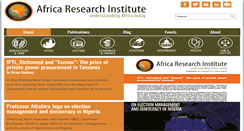 Desktop Screenshot of africaresearchinstitute.org